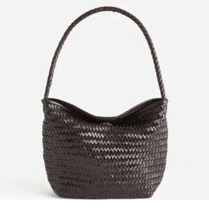 MADEWELL The Signature Woven Shoulder Bag. Chocolate brown